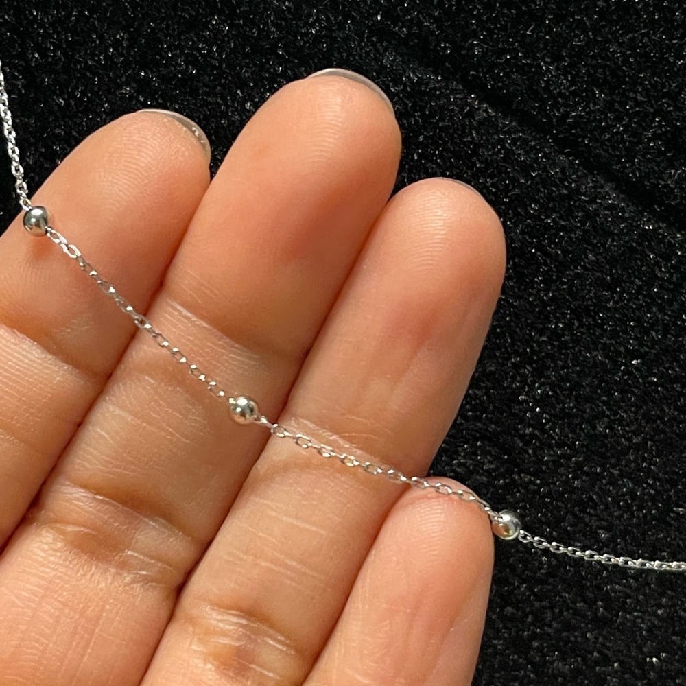 Solid sterling silver 925 bead chain